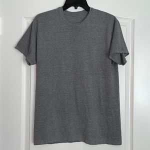 Mens Hanes Gray Tag Less Comfort Wash Shoet Sleeve Undershirt